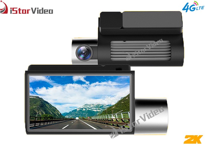 4G 2K LTE Dash Cam with Remote Live View Monitor, GPS Tracking, SOS Alarm, Anti-theft Alarm, Full Time Parking Guard