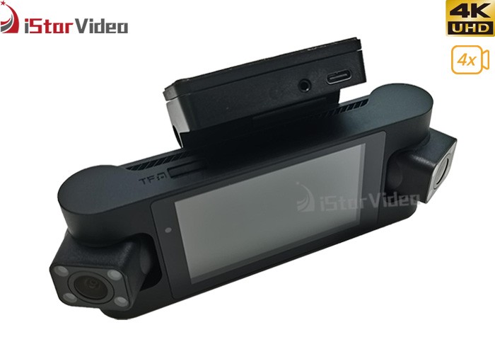 4Cams WiFi 2160P Dash Camera, 4CH, 3”IPS Screen, 24 Hours Parking Mode, G-Sensor, GPS, Night Vision, Loop Recording, Support 256GB Max