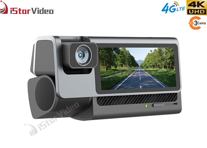 4G LTE 4K Dash Cam 3 Cams UHD 2160P WDR Live Video 24h Remote Monitoring with Sony IMX415 Sensor WiFi GPS Parking Mode