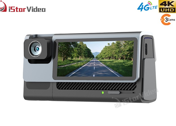 4G LTE 4K Dash Cam 3 Cams UHD 2160P WDR Live Video 24h Remote Monitoring with Sony IMX415 Sensor WiFi GPS Parking Mode