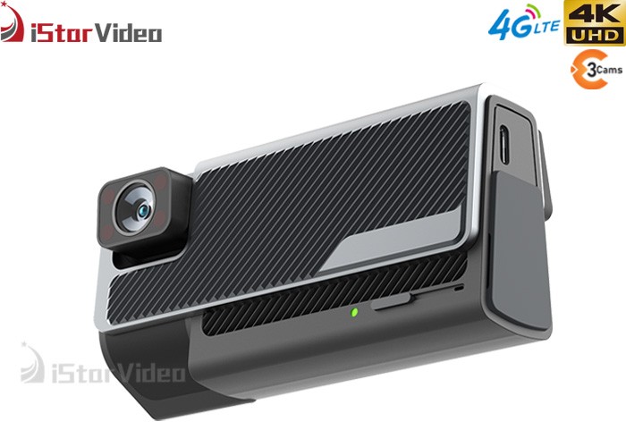 4G LTE 4K Dash Cam 3 Cams UHD 2160P WDR Live Video 24h Remote Monitoring with Sony IMX415 Sensor WiFi GPS Parking Mode