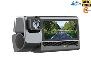 4G LTE 4K Dash Cam 3 Cams UHD 2160P WDR Live Video 24h Remote Monitoring with Sony IMX415 Sensor WiFi GPS Parking Mode